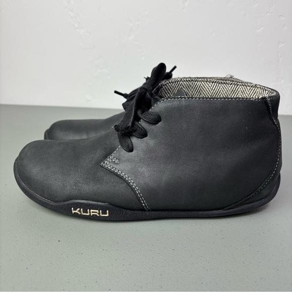 Kuru Aalto Women's Chukka Boots Orthotic Lace Up Black Leather 11.5 - Picture 8 of 16